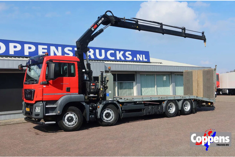 MAN TGS 35.360 8X2 Euro 6 Oprijwagen + HIAB 228 E 3 kraan. Radio grafisch + winch - משאית מנוף: תמונה 1 MAN TGS 35.360 8X2 Euro 6 Oprijwagen + HIAB 228 E 3 kraan. Radio grafisch + winch - משאית מנוף: תמונה 1
