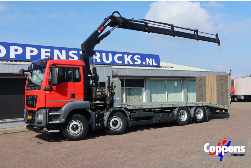 MAN TGS 35.360 8x2 Oprijwagen + HIAB 228 E 3 kraan. Radio grafisch + winch - משאית הובלה אוטומטית, משאית מנוף: תמונה 1 MAN TGS 35.360 8x2 Oprijwagen + HIAB 228 E 3 kraan. Radio grafisch + winch - משאית הובלה אוטומטית, משאית מנוף: תמונה 1