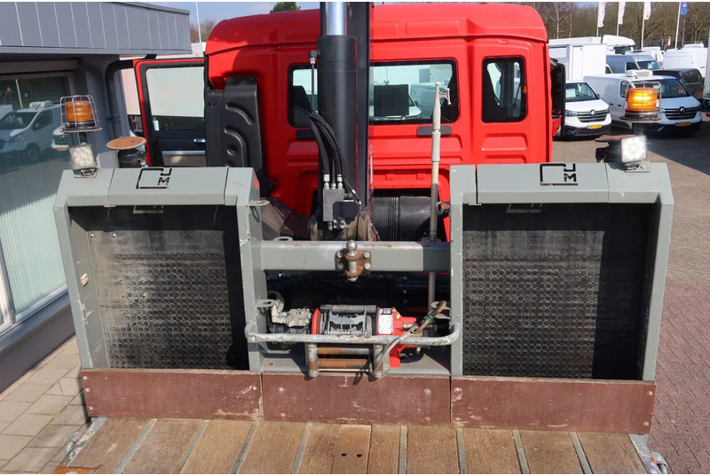 משאית הובלה אוטומטית, משאית מנוף MAN TGS 35.360 8x2 Oprijwagen + HIAB 228 E 3 kraan. Radio grafisch + winch: תמונה 10