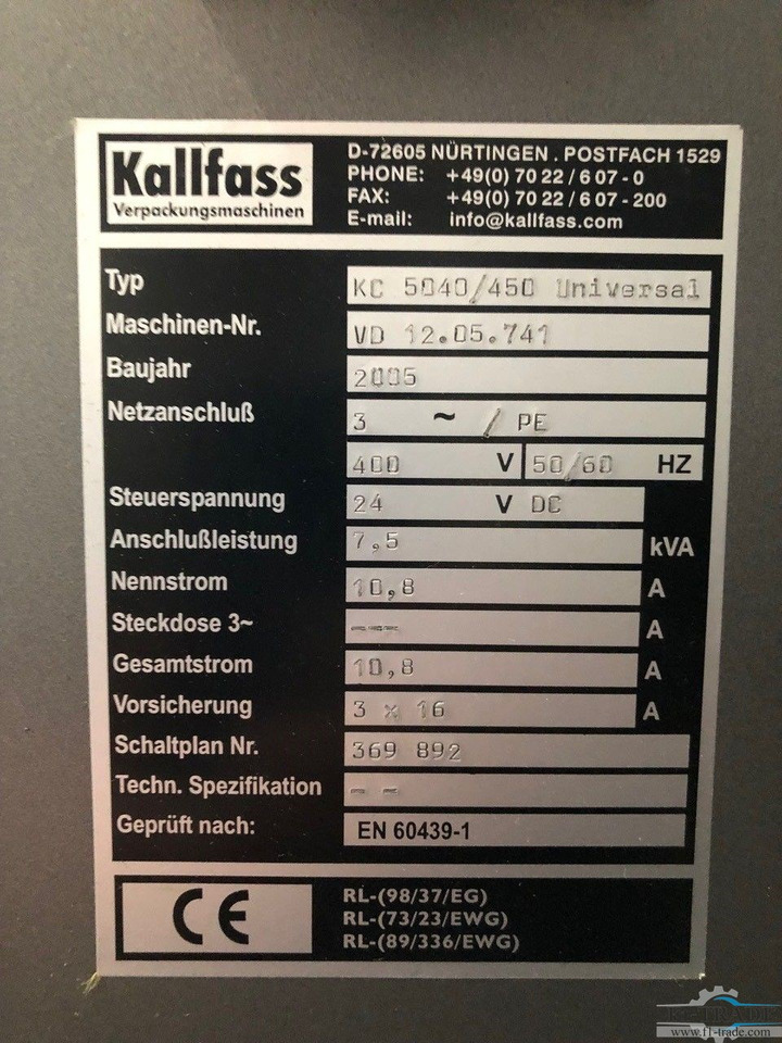 Kallfass KC5050/400 Universal - מכונת הדפסה: תמונה 4 Kallfass KC5050/400 Universal - מכונת הדפסה: תמונה 4
