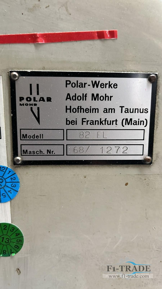 Polar 82 EL - מכונת חיתוך נייר: תמונה 4 Polar 82 EL - מכונת חיתוך נייר: תמונה 4