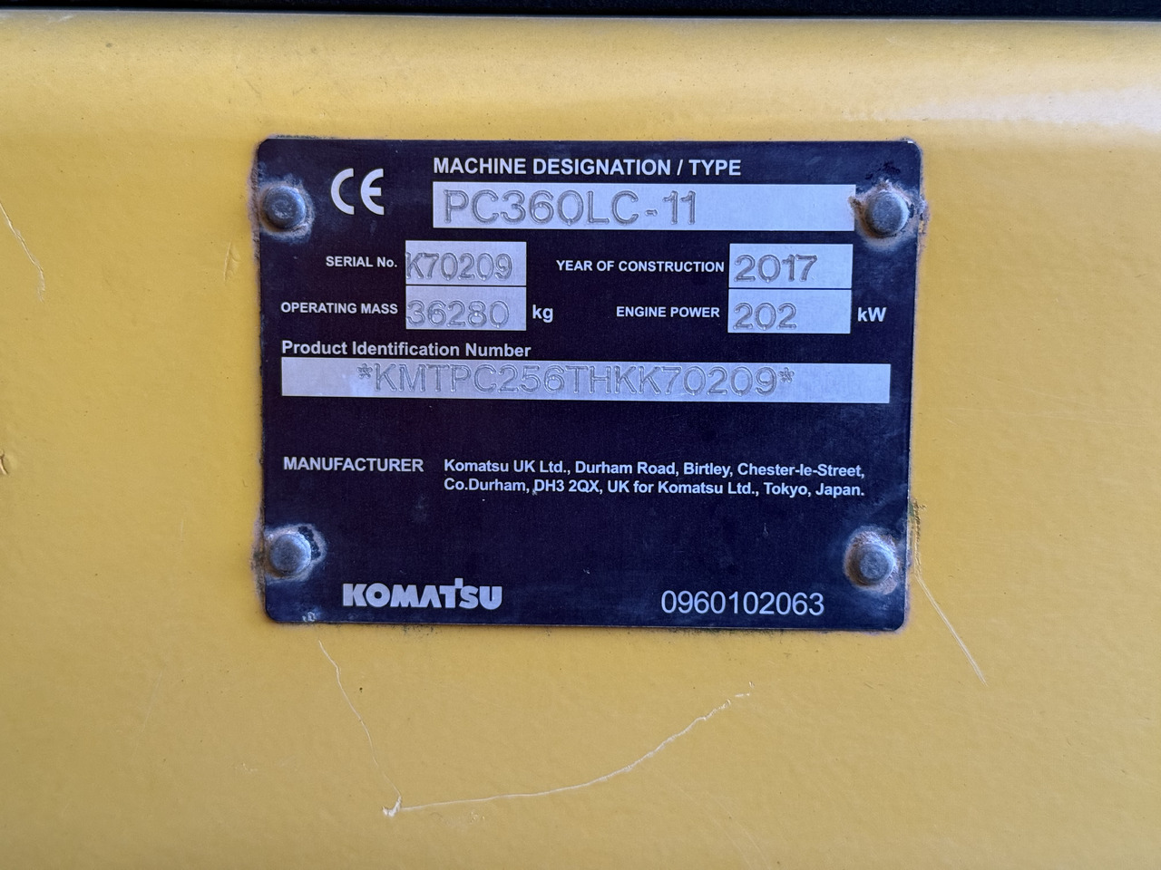 מחפר סורק KOMATSU PC 360 LC-11: תמונה 40
