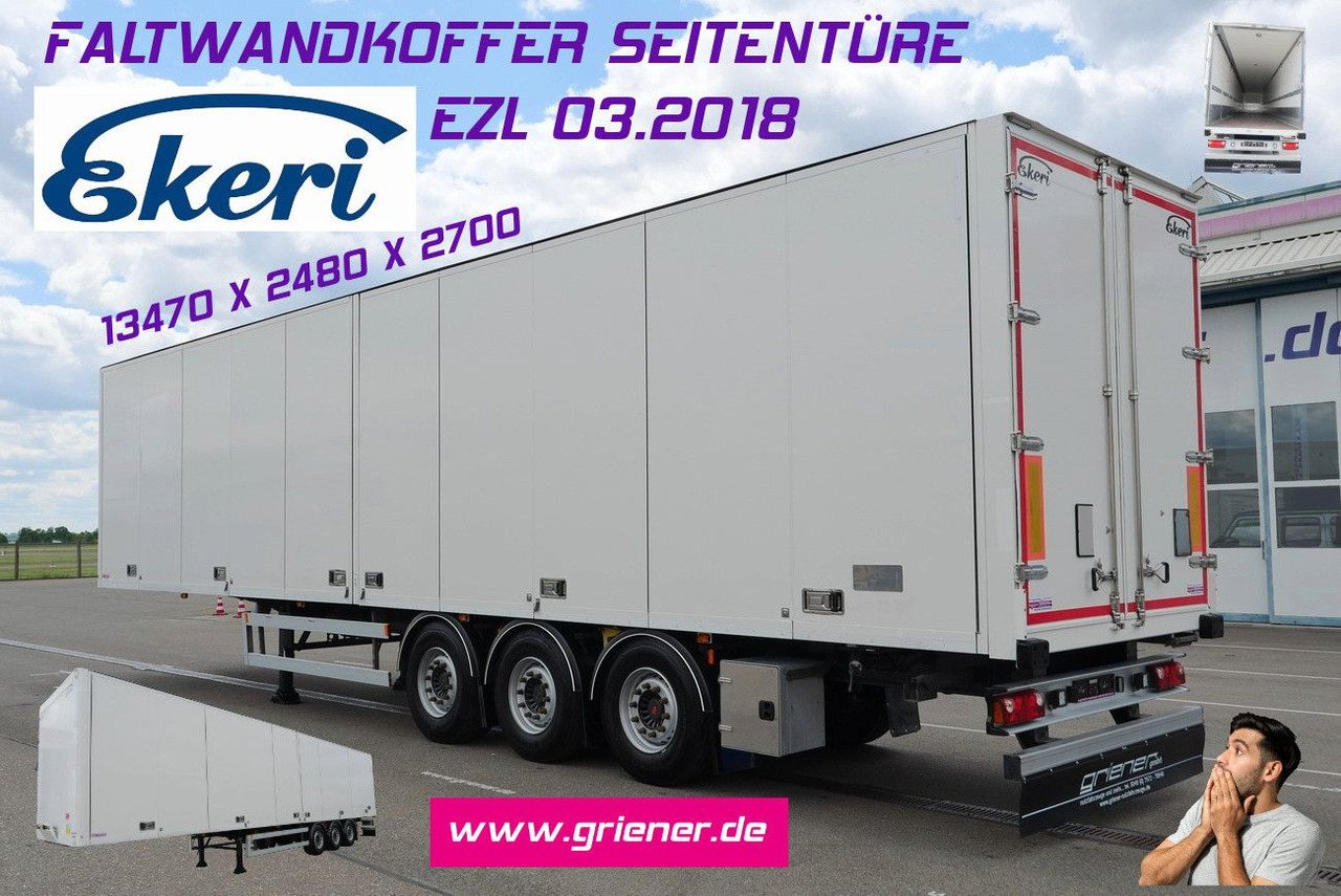 EKERI T3-A /SEITLICHE TÜREN /FALTWAND 2700 mm - סמיטריילר בתיבה סגורה: תמונה 1 EKERI T3-A /SEITLICHE TÜREN /FALTWAND 2700 mm - סמיטריילר בתיבה סגורה: תמונה 1