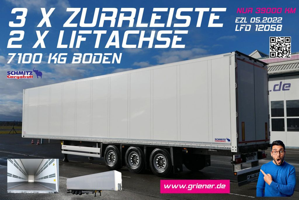 Schmitz Cargobull SKO 24/ 3 x ZURRLEISTE / LED/ LIFT 39 tsd km - סמיטריילר בתיבה סגורה: תמונה 1 Schmitz Cargobull SKO 24/ 3 x ZURRLEISTE / LED/ LIFT 39 tsd km - סמיטריילר בתיבה סגורה: תמונה 1
