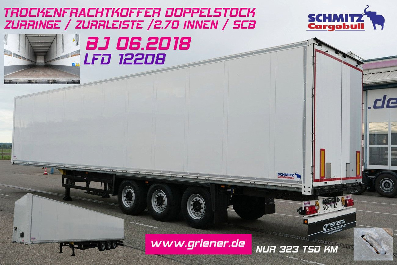 Schmitz Cargobull SKO 24/DOPPELSTOCK / ZURRLEISTE / LASI 12642 XL - סמיטריילר בתיבה סגורה: תמונה 1 Schmitz Cargobull SKO 24/DOPPELSTOCK / ZURRLEISTE / LASI 12642 XL - סמיטריילר בתיבה סגורה: תמונה 1