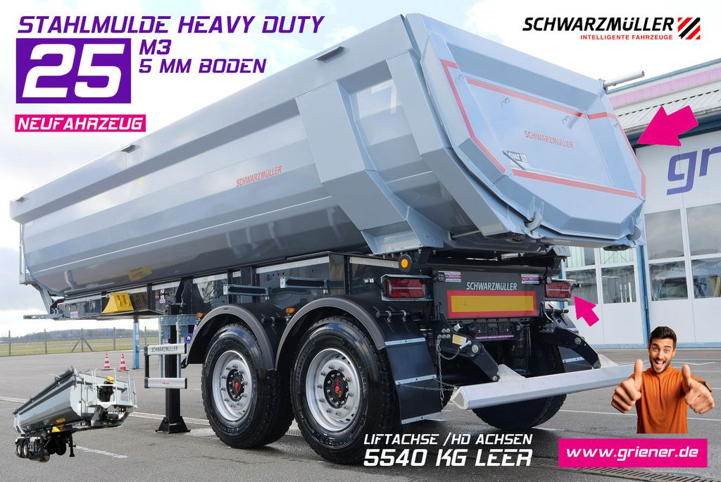 Schwarzmüller HARDOX MULDE / HEAVY DUTY /25 m³ 5 mm 6x4 - סמיטריילר עם מזהיר: תמונה 1 Schwarzmüller HARDOX MULDE / HEAVY DUTY /25 m³ 5 mm 6x4 - סמיטריילר עם מזהיר: תמונה 1