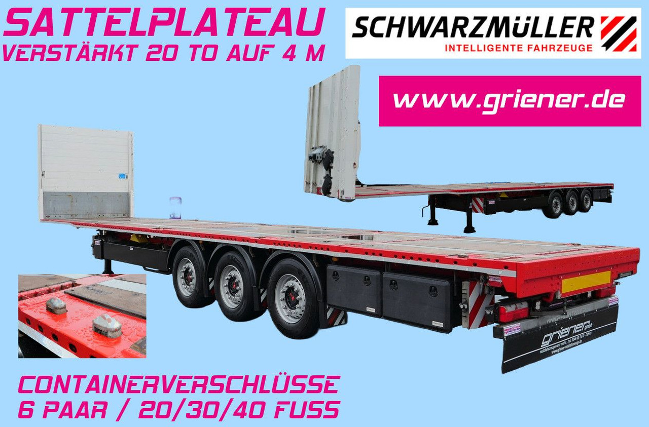 Schwarzmüller RH 80 / CONTAINER 1 x 40/2x20/1x 30 RUNGENTASCH - סמיטריילר צד נופל/ שטוח: תמונה 1 Schwarzmüller RH 80 / CONTAINER 1 x 40/2x20/1x 30 RUNGENTASCH - סמיטריילר צד נופל/ שטוח: תמונה 1