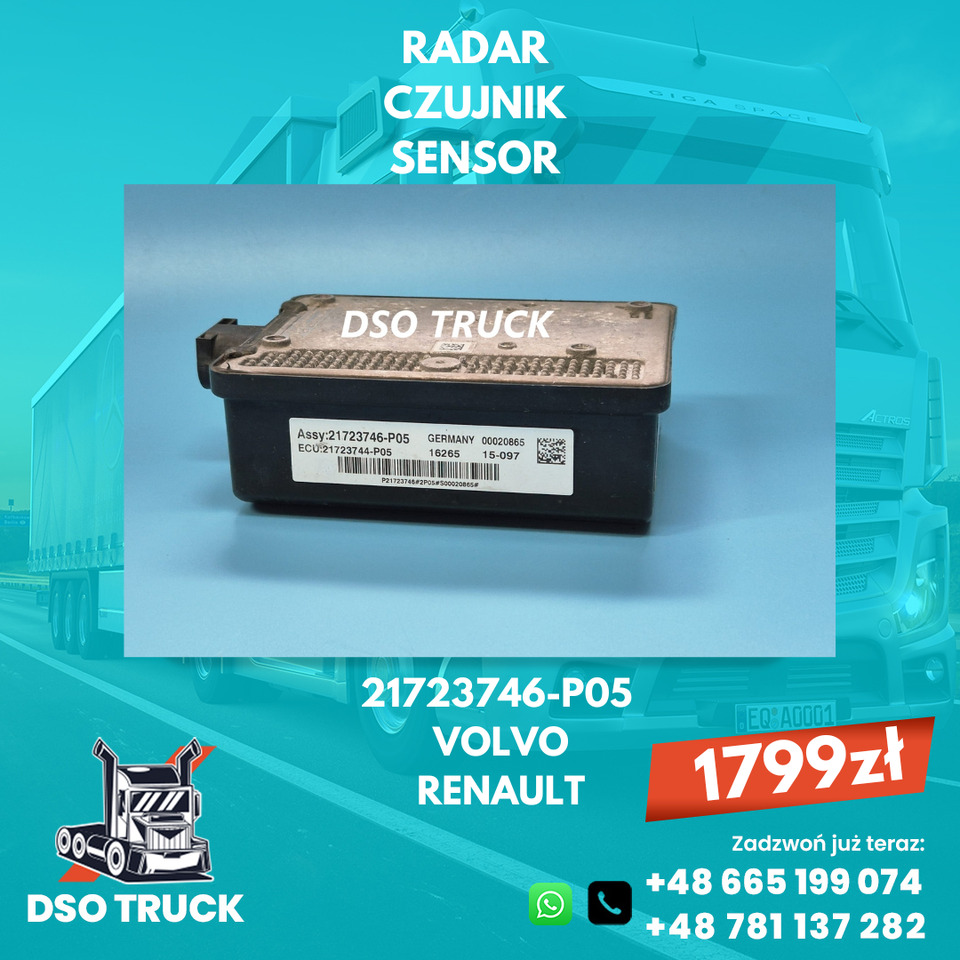 21723746 Radar Czujnik Sensor VOLVO FH RENAULT GAMA T RANGE - חלקי חילוף: תמונה 2 21723746 Radar Czujnik Sensor VOLVO FH RENAULT GAMA T RANGE - חלקי חילוף: תמונה 2