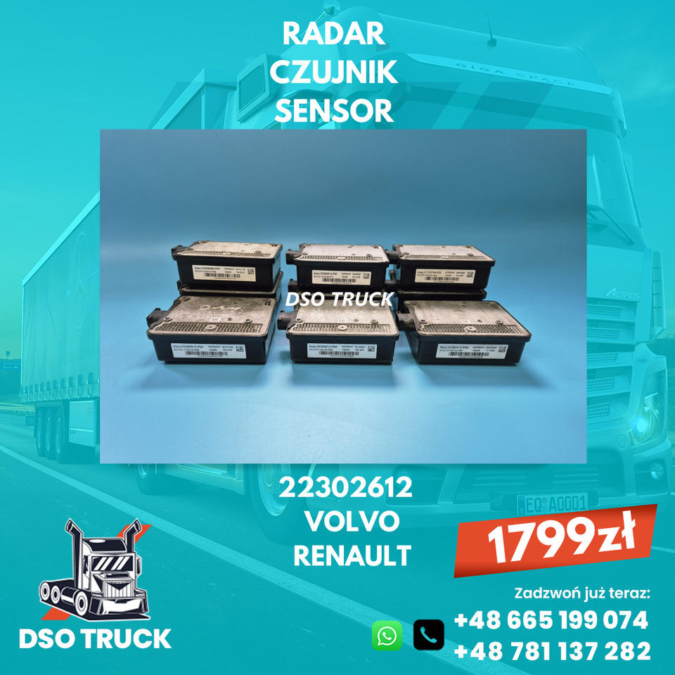 RADAR CZUJNIK SENSOR 22302612 RENAULT GAMA T RANGE VOLVO FH - חלקי חילוף: תמונה 1 RADAR CZUJNIK SENSOR 22302612 RENAULT GAMA T RANGE VOLVO FH - חלקי חילוף: תמונה 1