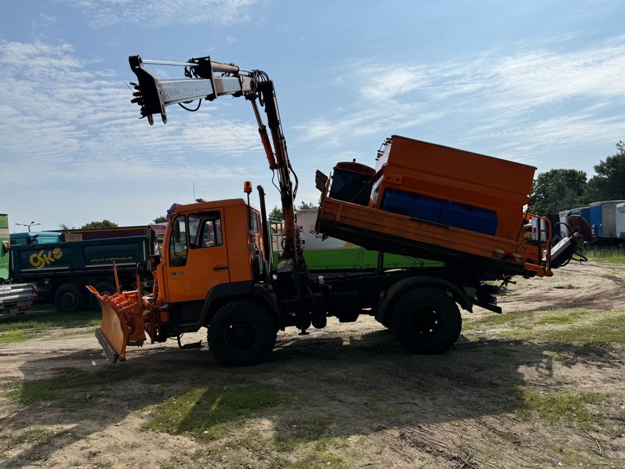 מזהיר, משאית מנוף MAN 10.224  Atlas Kran Salzstreuer 4X4: תמונה 10