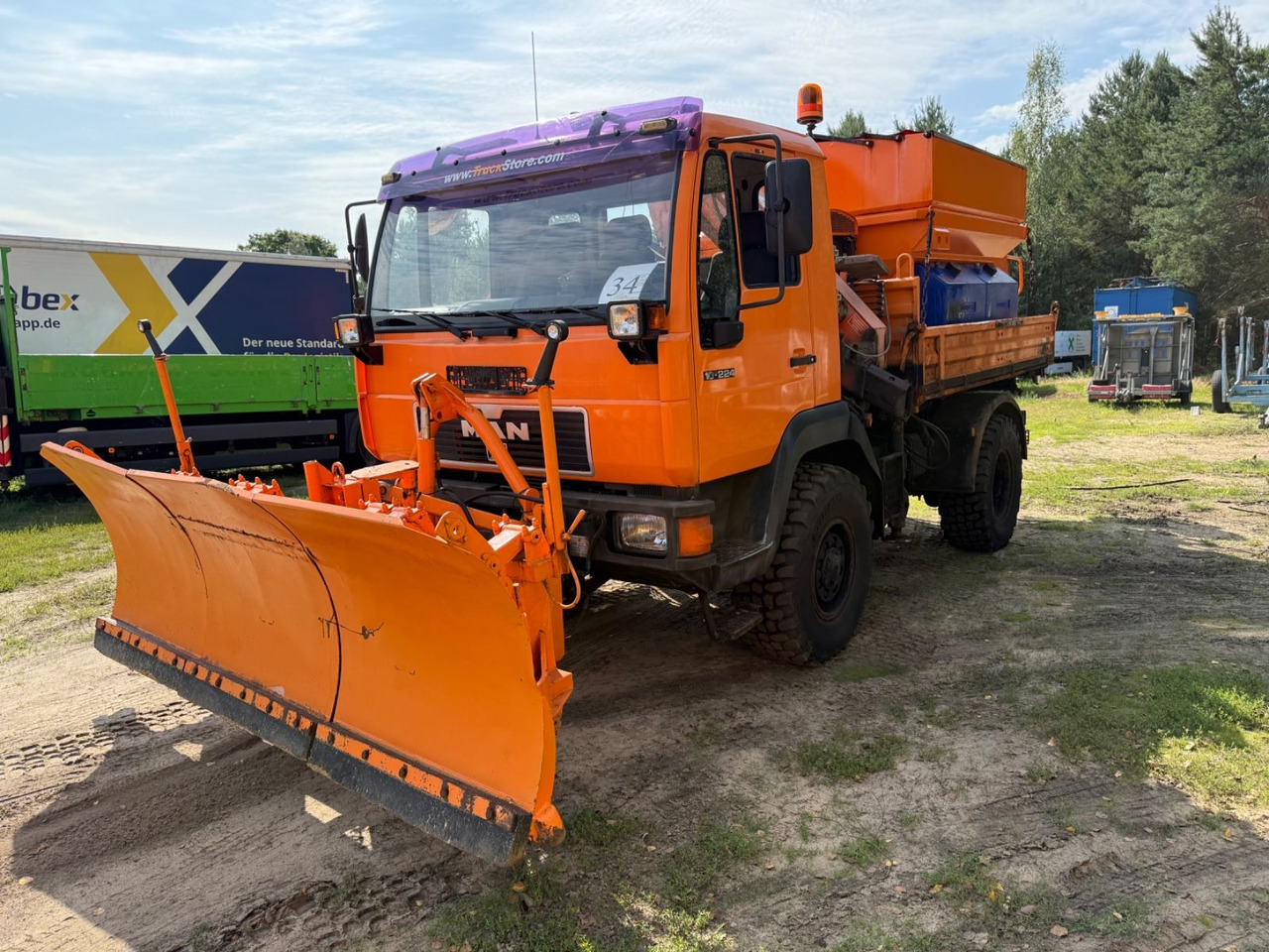 מזהיר, משאית מנוף MAN 10.224  Atlas Kran Salzstreuer 4X4: תמונה 8