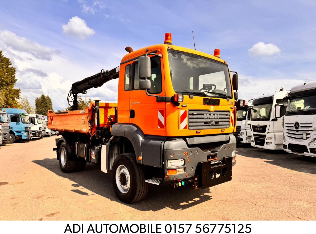 MAN TGA 18.310 Kipper - Kran 4x4 - מזהיר, משאית מנוף: תמונה 1 MAN TGA 18.310 Kipper - Kran 4x4 - מזהיר, משאית מנוף: תמונה 1