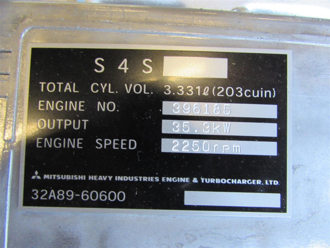 מנוע עבור מלגזה Mitsubishi S4S-  35.3Kw @ 2250 rpm: תמונה 7