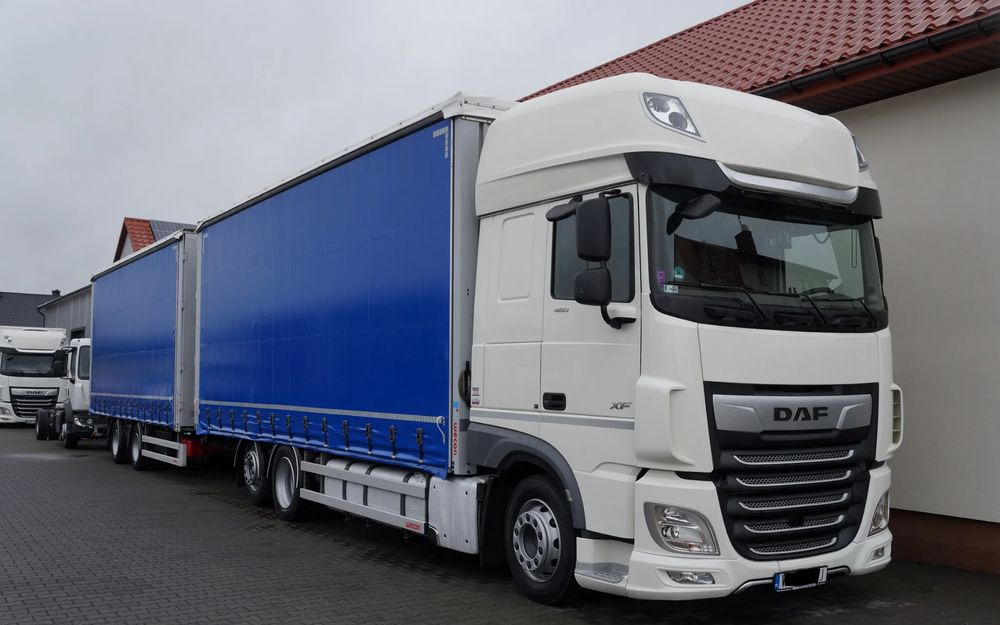 DAF XF 480 EURO 6 ZESTAW TANDEM PRZEJAZDOWY 120 M3 7,7 M + 7,7 M WECON - משאית וילונות צד: תמונה 1 DAF XF 480 EURO 6 ZESTAW TANDEM PRZEJAZDOWY 120 M3 7,7 M + 7,7 M WECON - משאית וילונות צד: תמונה 1