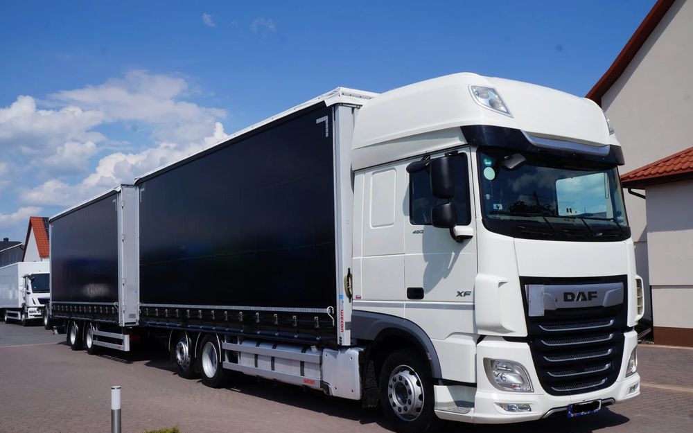 DAF XF 480 EURO 6 ZESTAW TANDEM PRZEJAZDOWY 120 M3 7,7 M + 7,7 M WECON - משאית וילונות צד: תמונה 1 DAF XF 480 EURO 6 ZESTAW TANDEM PRZEJAZDOWY 120 M3 7,7 M + 7,7 M WECON - משאית וילונות צד: תמונה 1