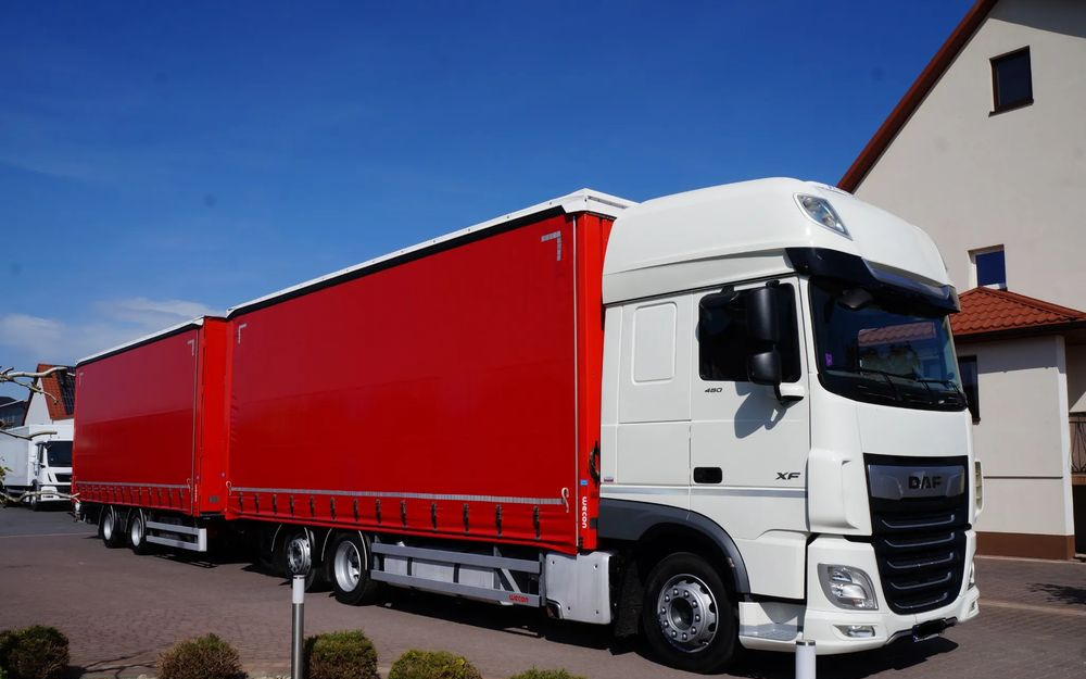 DAF XF 480 EURO 6 ZESTAW TANDEM PRZEJAZDOWY 120 M3 7,8 M + 7,8 M WECON - משאית וילונות צד: תמונה 1 DAF XF 480 EURO 6 ZESTAW TANDEM PRZEJAZDOWY 120 M3 7,8 M + 7,8 M WECON - משאית וילונות צד: תמונה 1