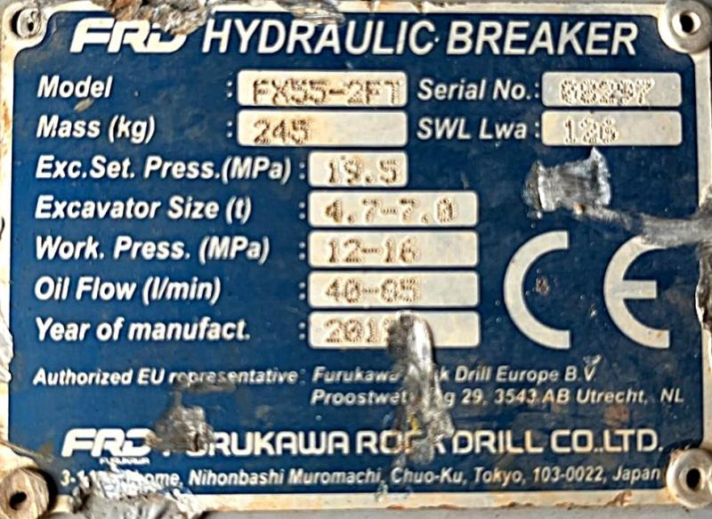 FURUKAWA FX55 BRH Marteau Hydraulique - פטיש הידרולי: תמונה 5 FURUKAWA FX55 BRH Marteau Hydraulique - פטיש הידרולי: תמונה 5