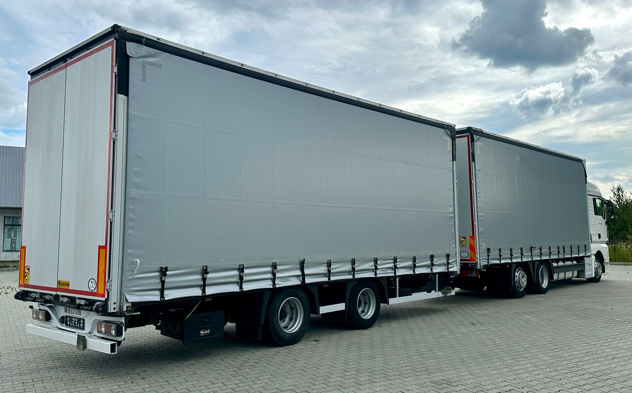 MAN TGX 26.460 / ZESTAW PRZEJAZDOWY / 38 PALET / AUTOMAT / SYPIALKA / PRZYCZEPA WIELTON / 2019 ROK / NISKI PRZEBIEG - משאית וילונות צד: תמונה 3 MAN TGX 26.460 / ZESTAW PRZEJAZDOWY / 38 PALET / AUTOMAT / SYPIALKA / PRZYCZEPA WIELTON / 2019 ROK / NISKI PRZEBIEG - משאית וילונות צד: תמונה 3
