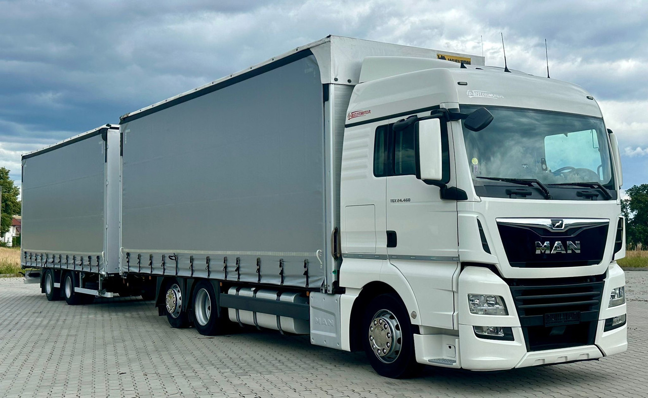 MAN TGX 26.460 / ZESTAW PRZEJAZDOWY / 38 PALET / AUTOMAT / SYPIALKA / PRZYCZEPA WIELTON / 2019 ROK / NISKI PRZEBIEG - משאית וילונות צד: תמונה 2 MAN TGX 26.460 / ZESTAW PRZEJAZDOWY / 38 PALET / AUTOMAT / SYPIALKA / PRZYCZEPA WIELTON / 2019 ROK / NISKI PRZEBIEG - משאית וילונות צד: תמונה 2