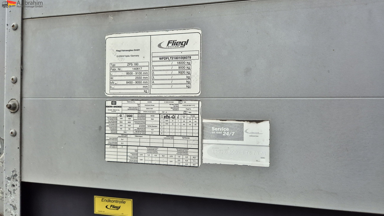 Fliegl Baustoffpritsche - קרון נגרר צד נופל/ שטוח: תמונה 2 Fliegl Baustoffpritsche - קרון נגרר צד נופל/ שטוח: תמונה 2