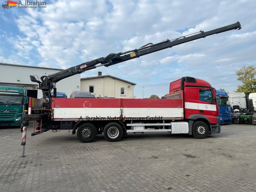 משאית צד נופל/ שטוחה, משאית מנוף Mercedes-Benz Actors 2545 6x2 Pritsche Kran HIAB 166: תמונה 10