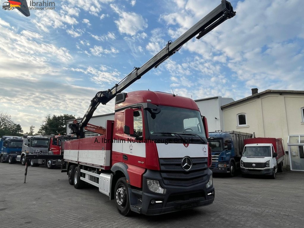 משאית צד נופל/ שטוחה, משאית מנוף Mercedes-Benz Actors 2545 6x2 Pritsche Kran HIAB 166: תמונה 8