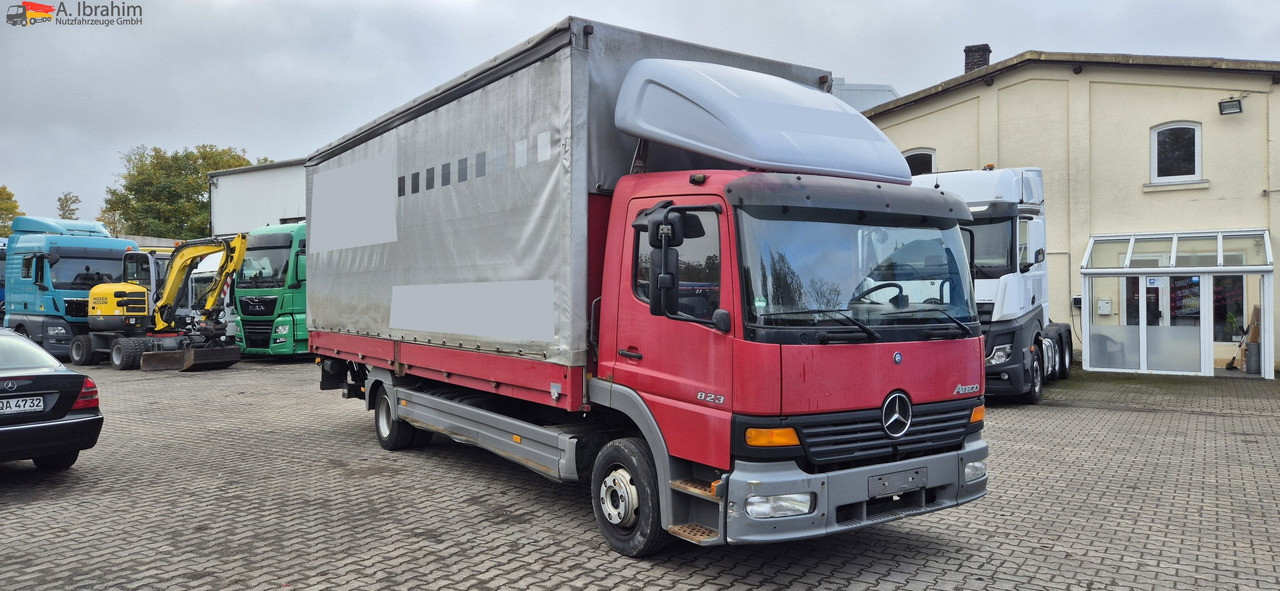 כלי רכב מסחרי עם וילונות צד Mercedes-Benz Atego 823 LBW | Radstand 4900 mm | 7.2 m Pritsche Klima | 3 Pedals: תמונה 9
