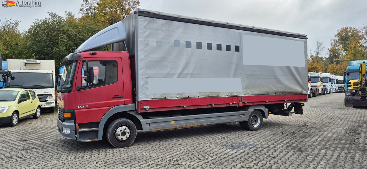 כלי רכב מסחרי עם וילונות צד Mercedes-Benz Atego 823 LBW | Radstand 4900 mm | 7.2 m Pritsche Klima | 3 Pedals: תמונה 10