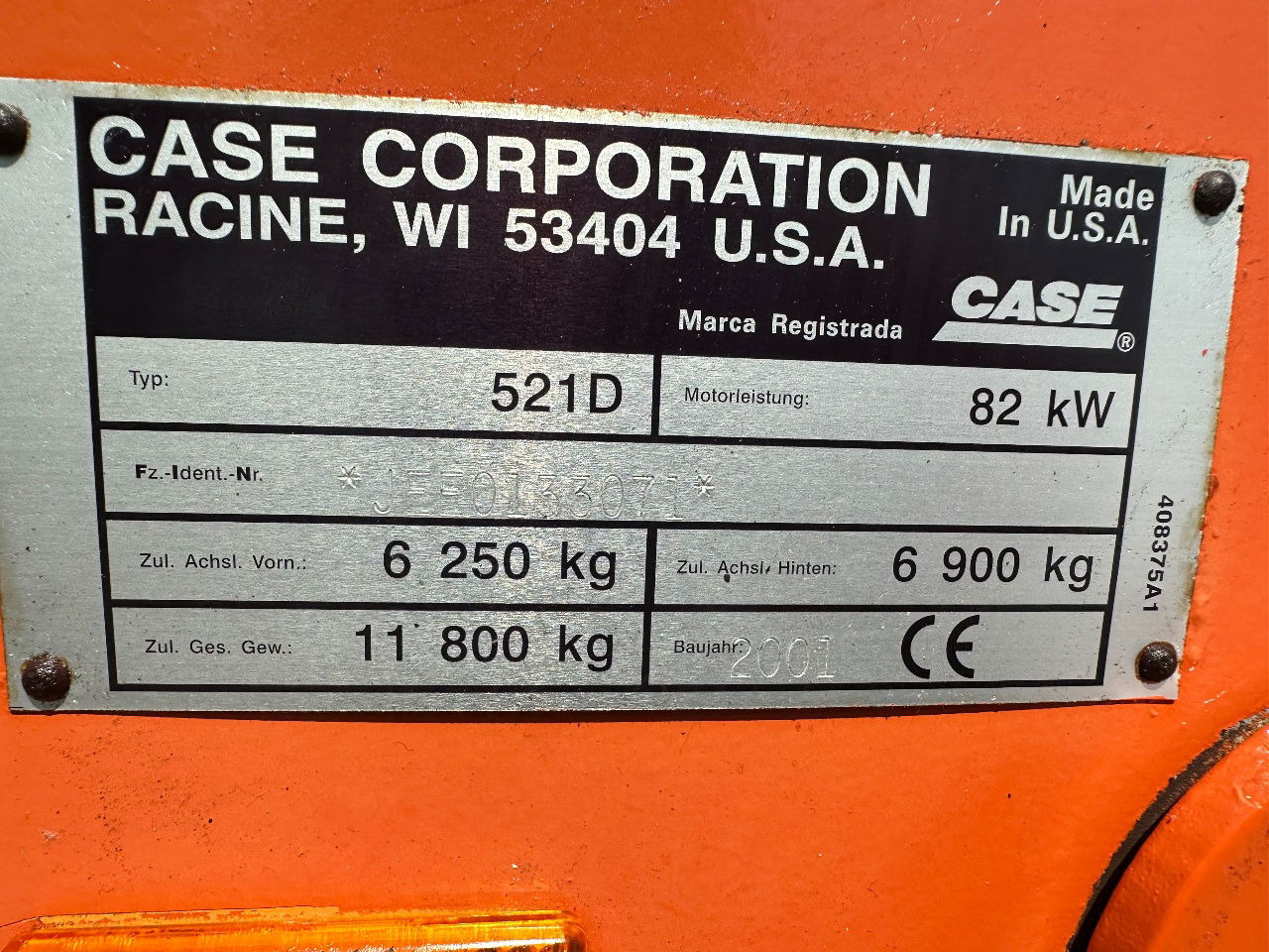 מעמיס גלגלים Case 521D: תמונה 14 מעמיס גלגלים Case 521D: תמונה 14