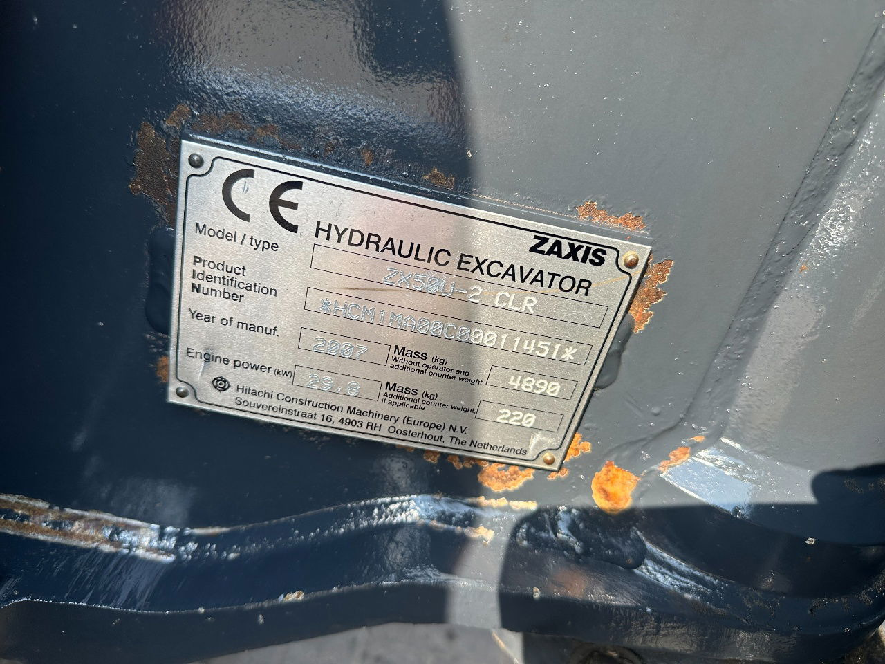 מיני מחפר Hitachi ZX50U-2 CLR: תמונה 13