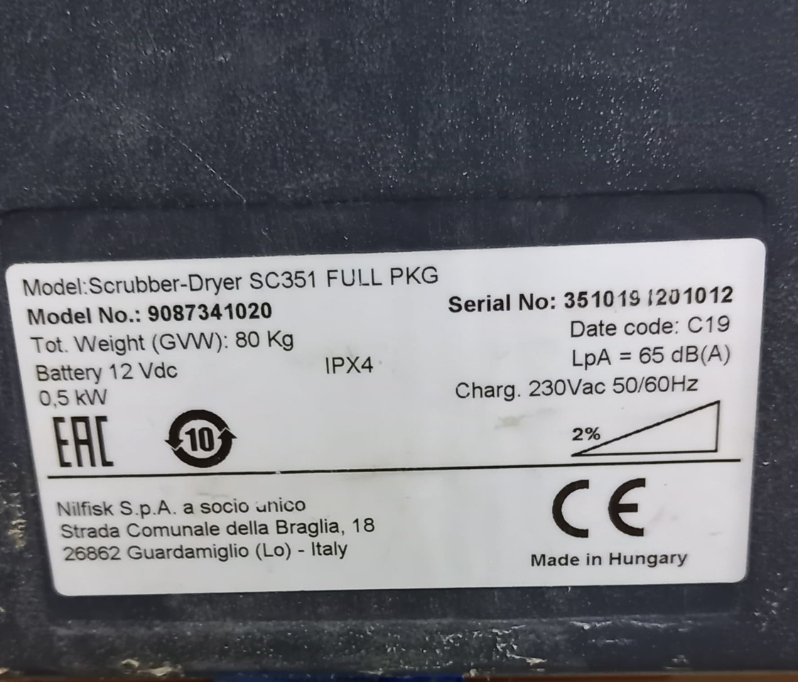 NILFISK SC351 - מייבש קרצוף: תמונה 4 NILFISK SC351 - מייבש קרצוף: תמונה 4