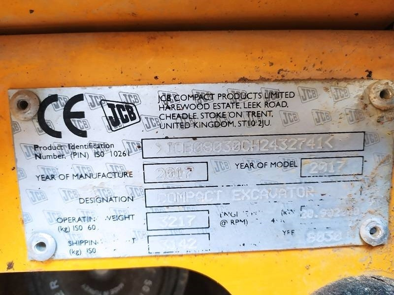 מיני מחפר JCB 8030 ZTS: תמונה 13