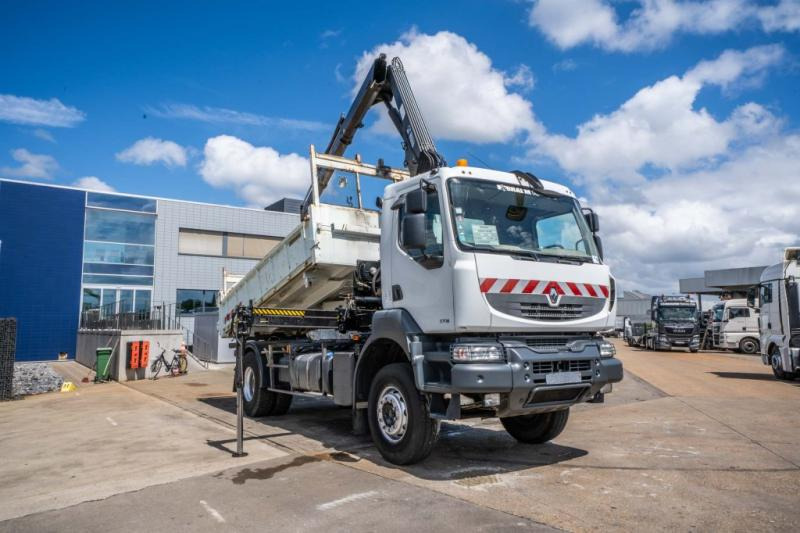 Renault KERAX 370 DXI + TRI BENNE+HIAB 16t/m + 2 EXT - מזהיר, משאית מנוף: תמונה 2 Renault KERAX 370 DXI + TRI BENNE+HIAB 16t/m + 2 EXT - מזהיר, משאית מנוף: תמונה 2