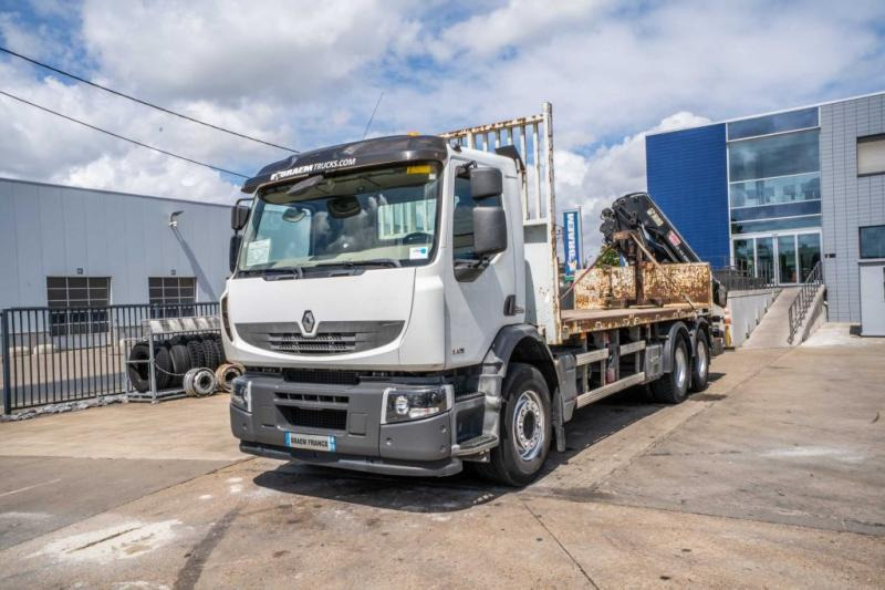 Renault LANDER 340 DXI-6X4+HIAB 14 T/m/3xhydr. - משאית צד נופל/ שטוחה, משאית מנוף: תמונה 1 Renault LANDER 340 DXI-6X4+HIAB 14 T/m/3xhydr. - משאית צד נופל/ שטוחה, משאית מנוף: תמונה 1