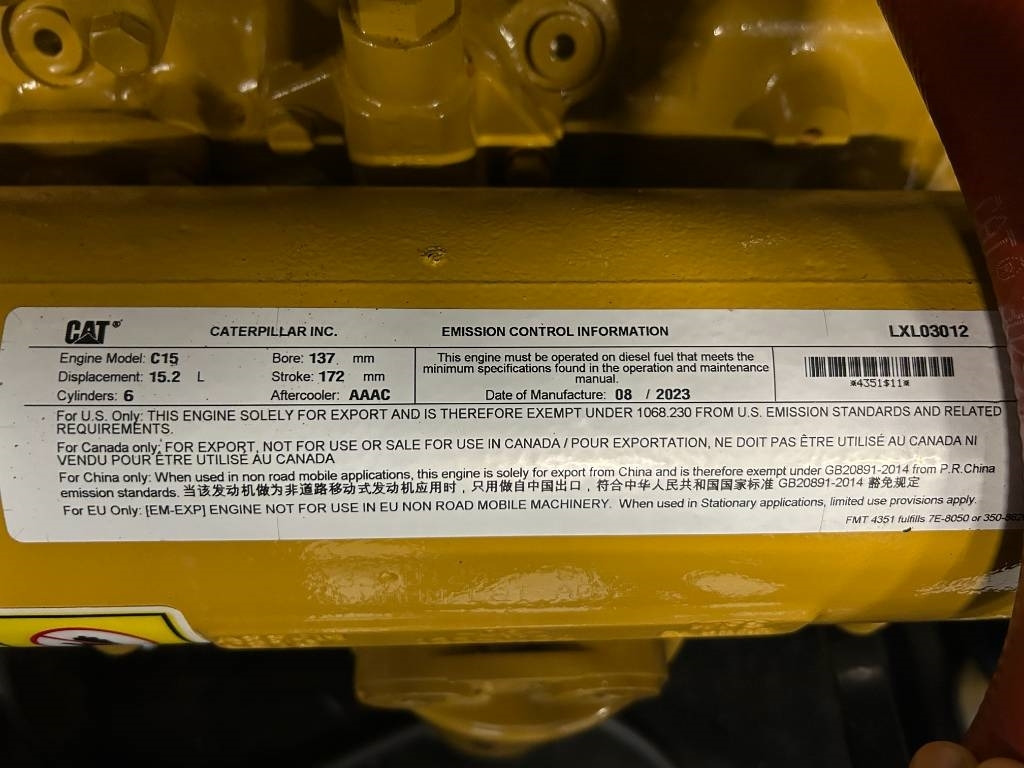 CAT DE500E0 - C15 - 500 kVA Generator - DPX-18026 - ערכת גנרטורים: תמונה 4 CAT DE500E0 - C15 - 500 kVA Generator - DPX-18026 - ערכת גנרטורים: תמונה 4
