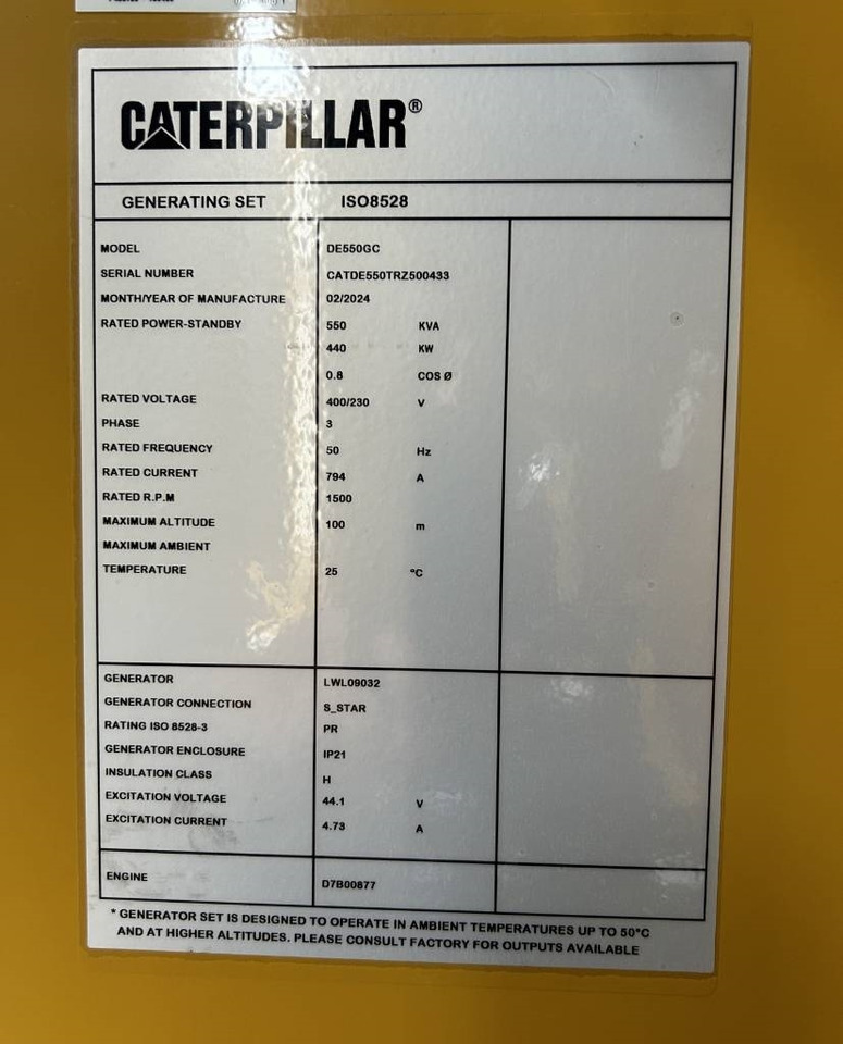 CAT DE550GC - 550 kVA Stand-by Generator - DPX-18221 - ערכת גנרטורים: תמונה 4 CAT DE550GC - 550 kVA Stand-by Generator - DPX-18221 - ערכת גנרטורים: תמונה 4