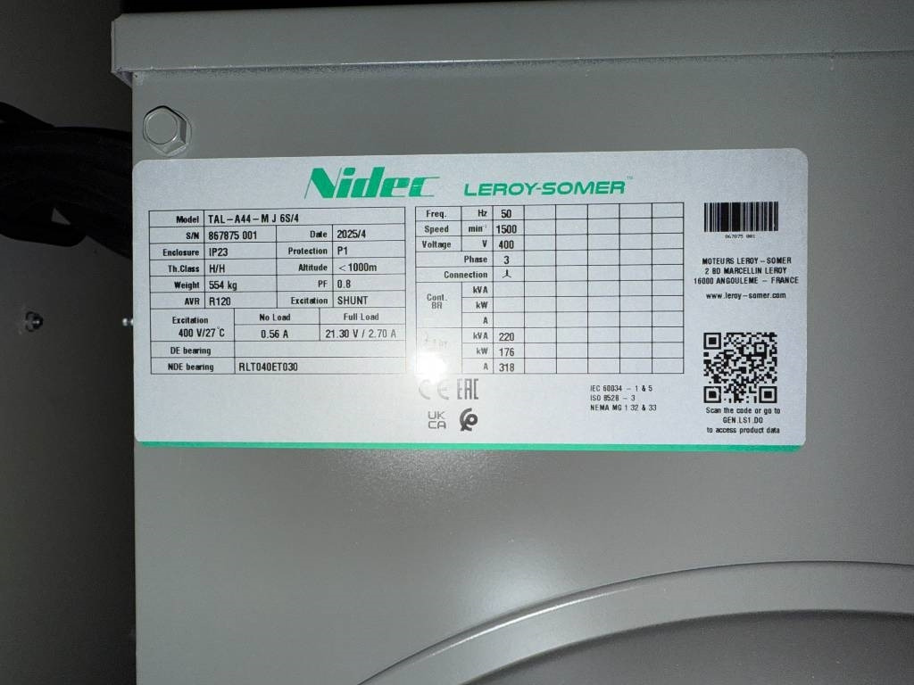 Cummins 6CTAA8.3-G2 - 220 kVA Generator - DPX-19840 - ערכת גנרטורים: תמונה 5 Cummins 6CTAA8.3-G2 - 220 kVA Generator - DPX-19840 - ערכת גנרטורים: תמונה 5