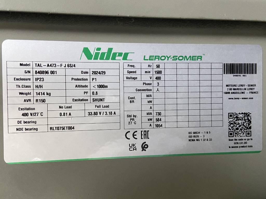 חָדָשׁ ערכת גנרטורים Perkins 2806D-E18TAG1A - 700 kVA Generator - DPX-19816: תמונה 4