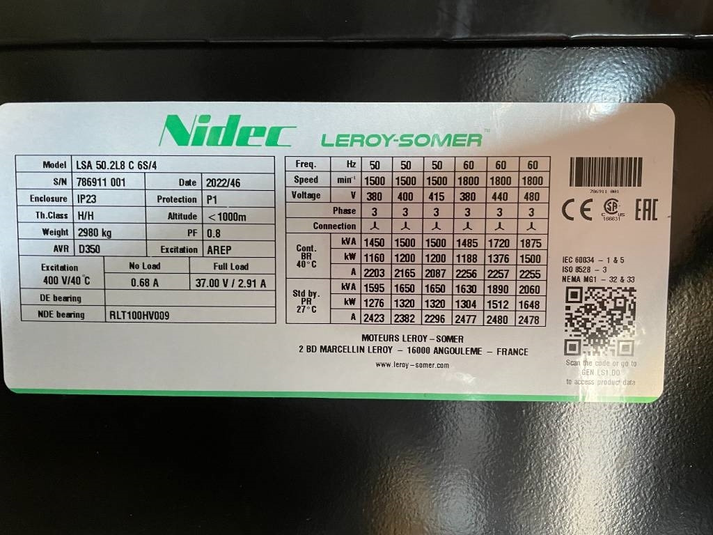 Perkins 4012-46TAG2A - 1.650 kVA Generator - DPX-19823 - ערכת גנרטורים: תמונה 3 Perkins 4012-46TAG2A - 1.650 kVA Generator - DPX-19823 - ערכת גנרטורים: תמונה 3