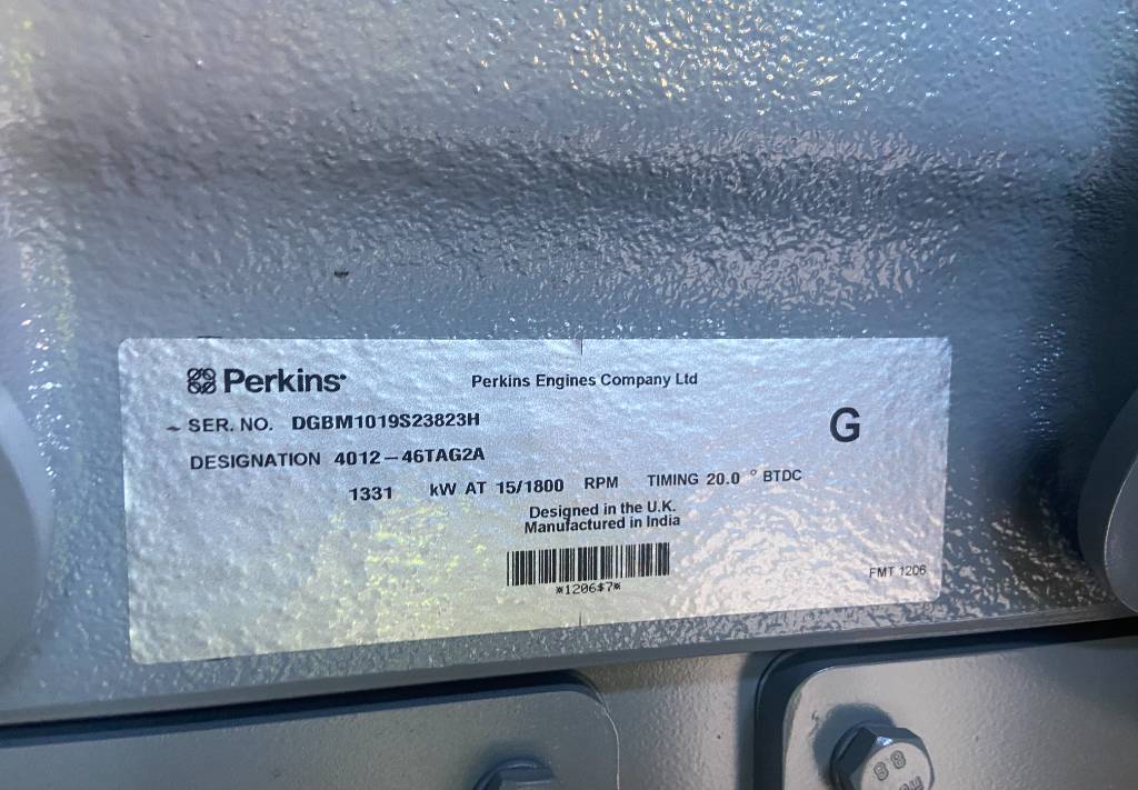 Perkins 4012-46TAG2A - 1.650 kVA Generator - DPX-19823 - ערכת גנרטורים: תמונה 5 Perkins 4012-46TAG2A - 1.650 kVA Generator - DPX-19823 - ערכת גנרטורים: תמונה 5