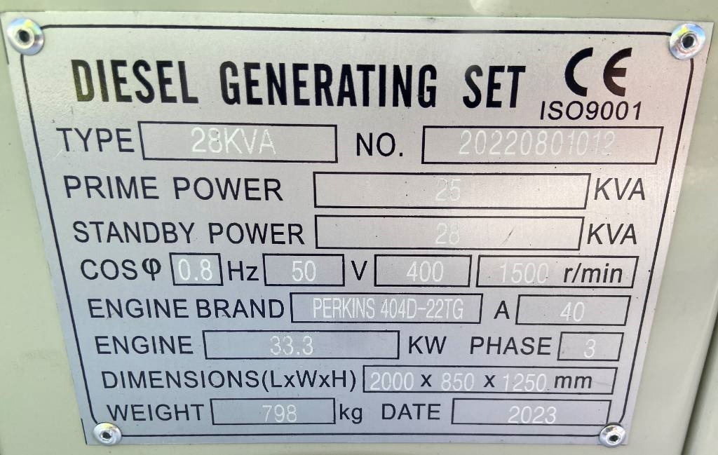 Perkins 404-22TG - 28 kVA Generator - DPX-19801.1 - ערכת גנרטורים: תמונה 5 Perkins 404-22TG - 28 kVA Generator - DPX-19801.1 - ערכת גנרטורים: תמונה 5