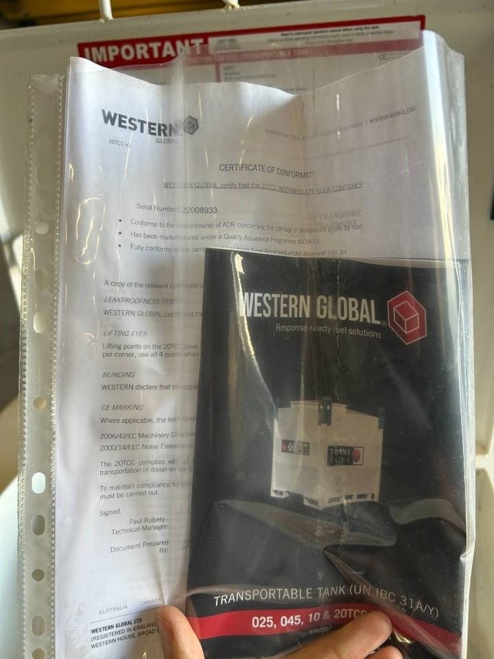 Western Global 20TCC - 2.000 Liter Diesel Tank - DPX-25083 - מכל אחסון: תמונה 5 Western Global 20TCC - 2.000 Liter Diesel Tank - DPX-25083 - מכל אחסון: תמונה 5