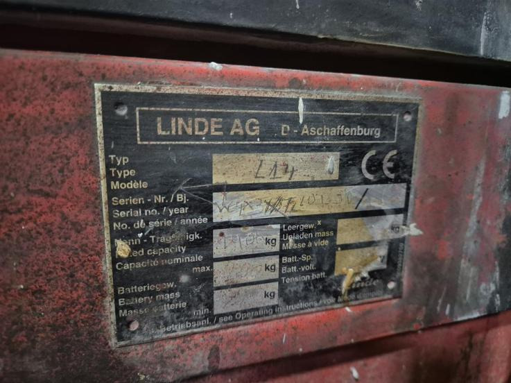 מלגזה Wózek podnośnikowy – LINDE L14 – 2000 – 1.4 t – elektryczny: תמונה 11