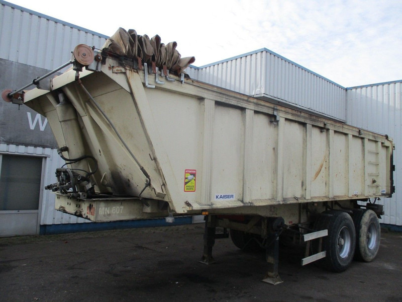 Kaiser 2 axle , Steel tipper trailer , Drum Brakes , Spring Suspension - סמיטריילר עם מזהיר: תמונה 1 Kaiser 2 axle , Steel tipper trailer , Drum Brakes , Spring Suspension - סמיטריילר עם מזהיר: תמונה 1