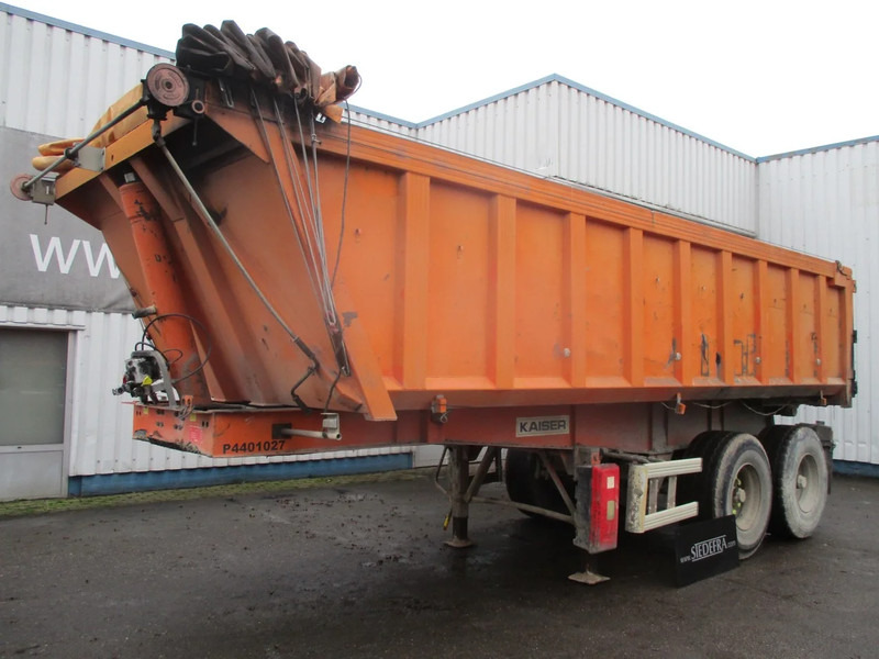 Kaiser 2 axle , steel tipper trailer , spring suspension , drum brakes - סמיטריילר עם מזהיר: תמונה 1 Kaiser 2 axle , steel tipper trailer , spring suspension , drum brakes - סמיטריילר עם מזהיר: תמונה 1