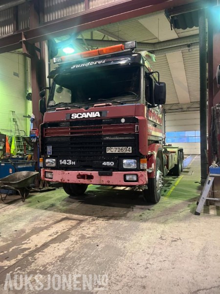 1993 Scania R-serie 143 450 Topliner med krokløft EU OK 11.2026 - משאית הרמת וו: תמונה 2 1993 Scania R-serie 143 450 Topliner med krokløft EU OK 11.2026 - משאית הרמת וו: תמונה 2