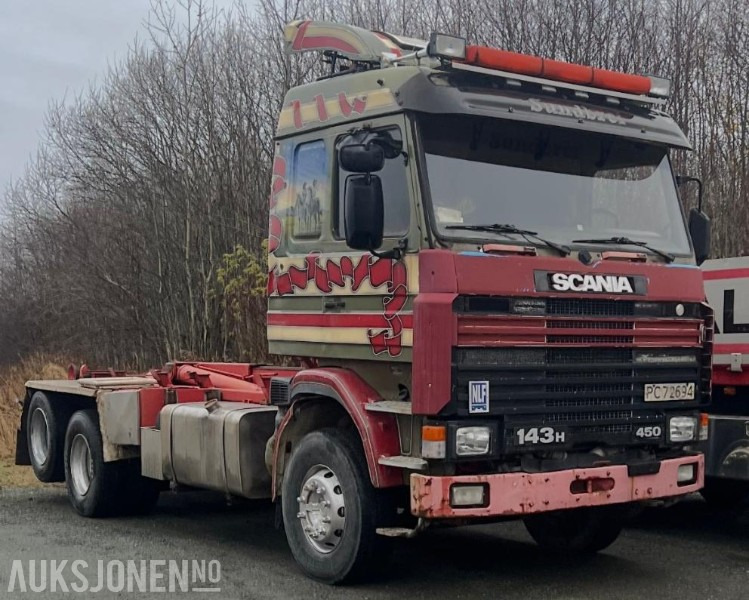 1993 Scania R-serie 143 450 Topliner med krokløft EU OK 11.2026 - משאית הרמת וו: תמונה 1 1993 Scania R-serie 143 450 Topliner med krokløft EU OK 11.2026 - משאית הרמת וו: תמונה 1