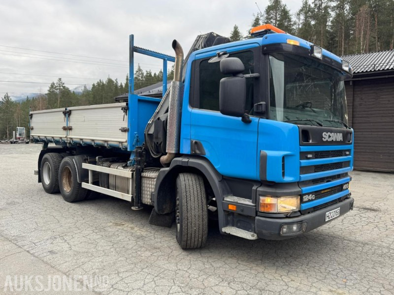 1997 Scania P124 400 kranbil med 3-veis tipp og klype - משאית מנוף: תמונה 4 1997 Scania P124 400 kranbil med 3-veis tipp og klype - משאית מנוף: תמונה 4