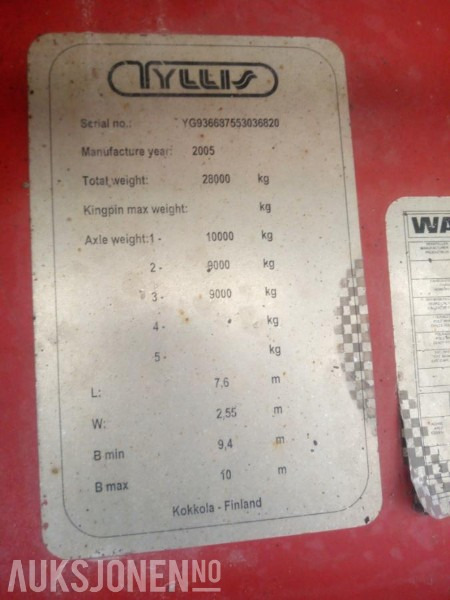 2005 Tyllis - קרון נגרר בתיבה סגורה: תמונה 2 2005 Tyllis - קרון נגרר בתיבה סגורה: תמונה 2