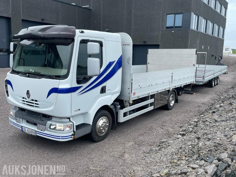 2007 RENAULT MIDLUM LASTEBIL - PLANBIL MED LIFT. KUN 95544 KM! - משאית צד נופל/ שטוחה: תמונה 1 2007 RENAULT MIDLUM LASTEBIL - PLANBIL MED LIFT. KUN 95544 KM! - משאית צד נופל/ שטוחה: תמונה 1
